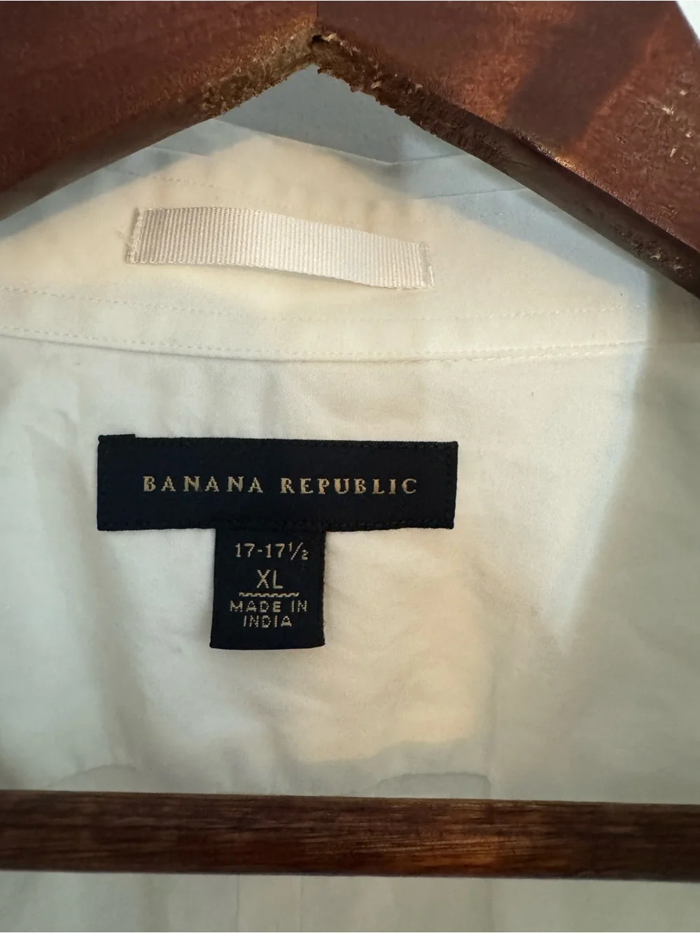 Banana Republic White Men's Military Button-Up Shirt